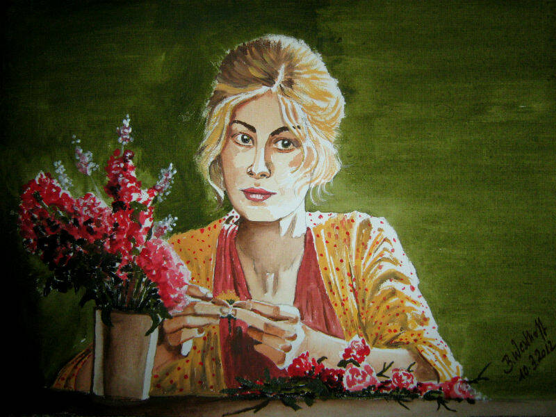 Eine vertrÃ¤umte junge Dame