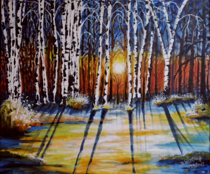 fast abstrackter Wald OriginalgrÃ¶ÃŸe 60x80cm